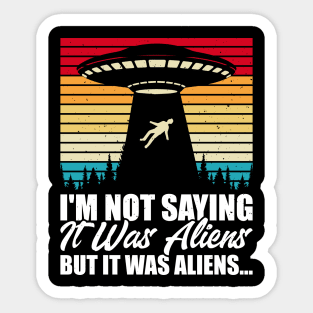 Vintage Ufo Alien Sticker